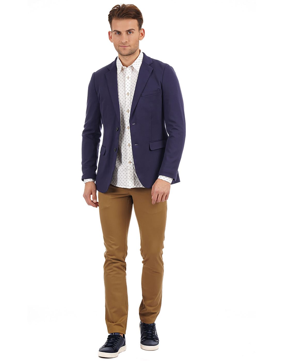 Indian Terrain Men Casual Wear Solid Blazer